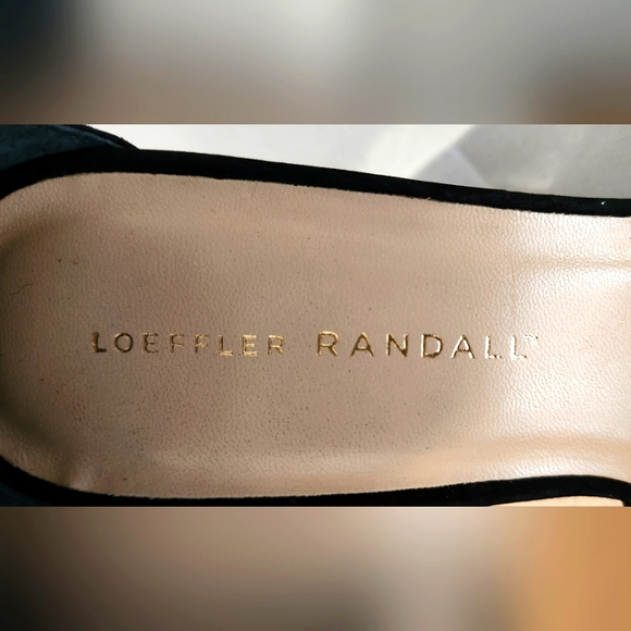 Like new !!RANDALL LEOFFLER Is black Suede Wedge Heeled sandals size 7 - Picture 7 of 8